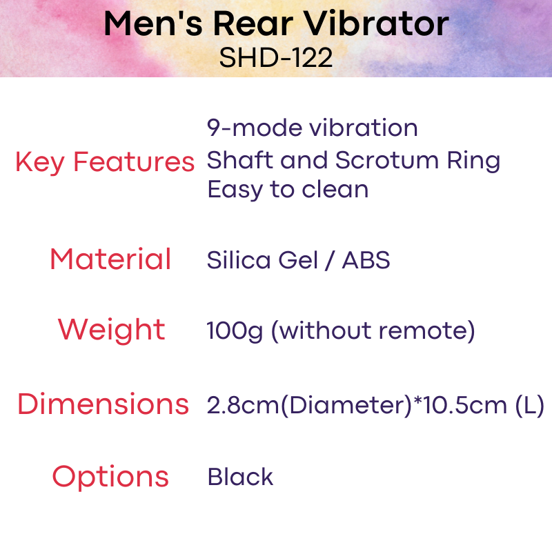 Adult Toy : Men's Vibrator with Remote (SHDS122-1)