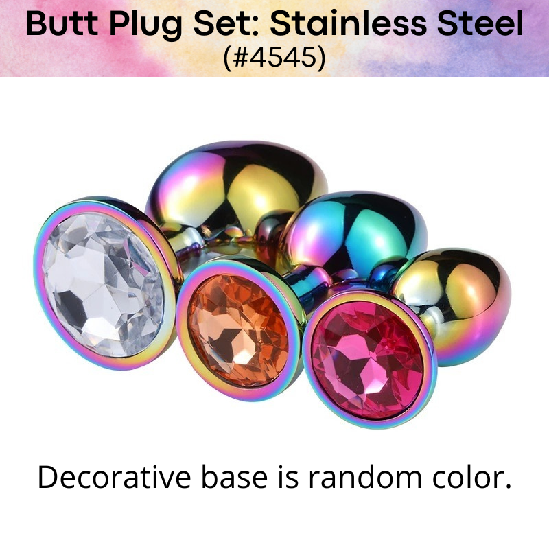 Adult Toy : Stainless Steel Butt Plug Set of 3 (4545)