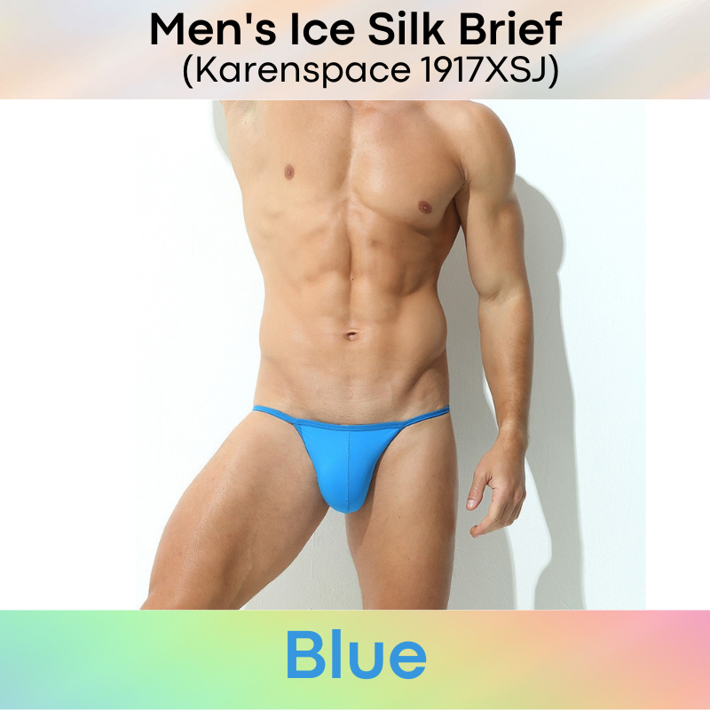 Men's Brief : Ice Silk Thin Waistband (Karenspace 1917XSJ)