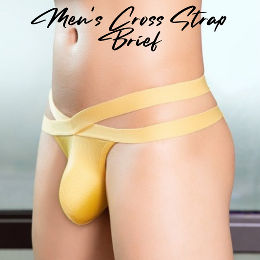 Men's Brief : Cross Strap Brief Underwear (Miboer M549)