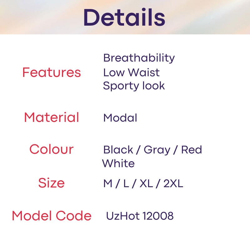 Men's Jockstrap : Low Waist Underwear (UzHot 12008)
