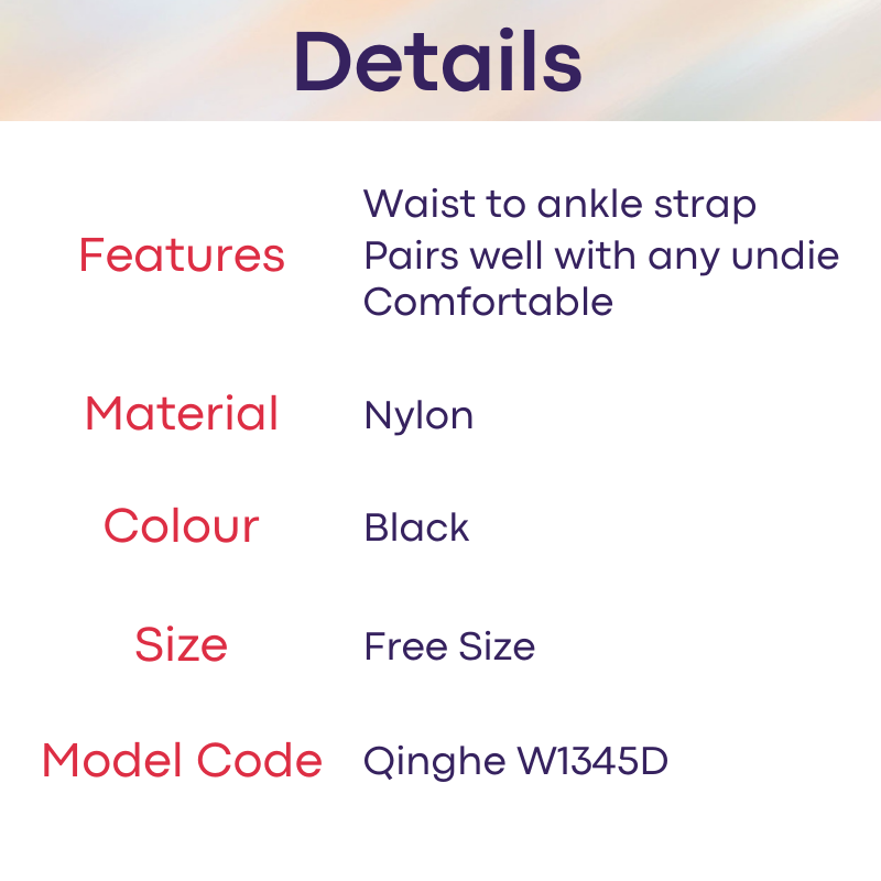 Roleplay : Unisex Stocking with Hip to Ankle Straps (Qinghe W1345D)