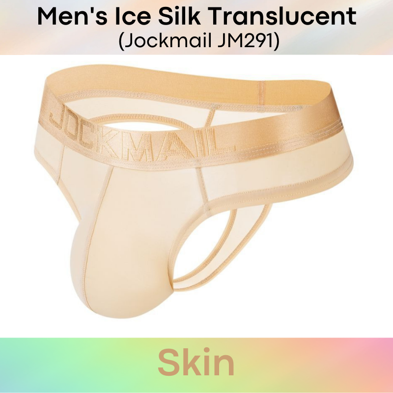 Men's Thong : Ice Silk Translucent Underwear (Jockmail JM291)