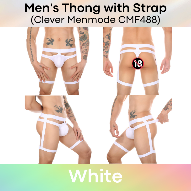 Men's Thong : Cotton with Ankle Strap (Clever Menmode CMF488)