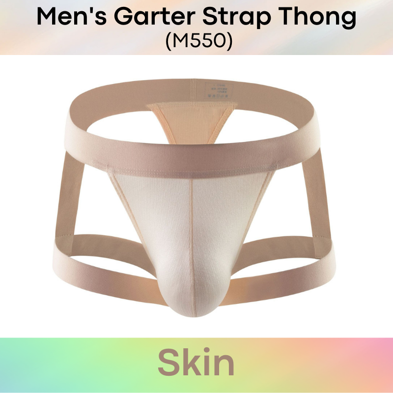 Men's Thong : Garter Strap Thong Underwear (Miboer M550)