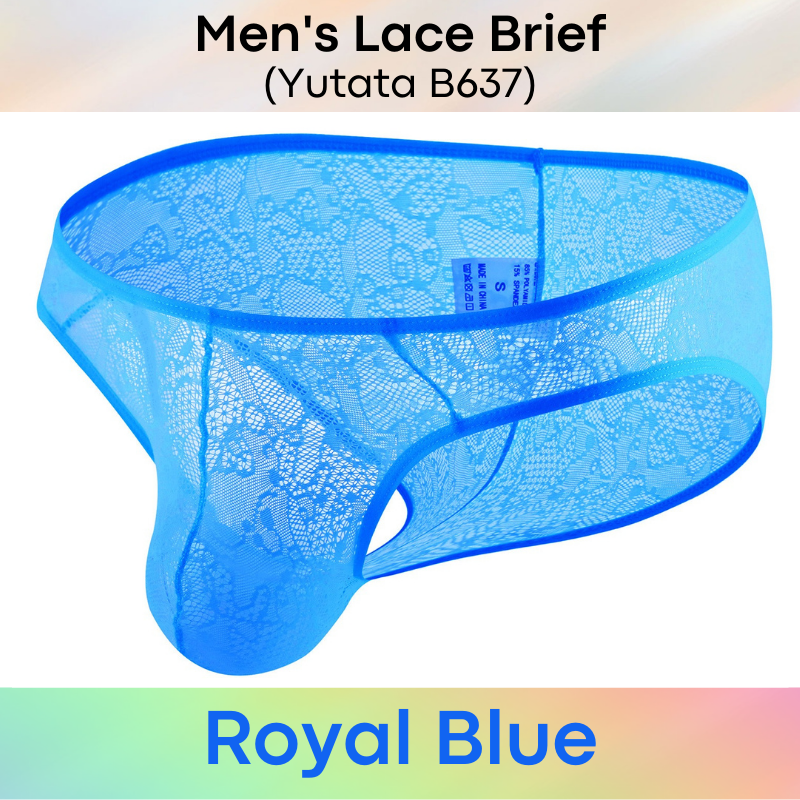 Men's Brief : Low Waist Lace Underwear (Yutata B637)