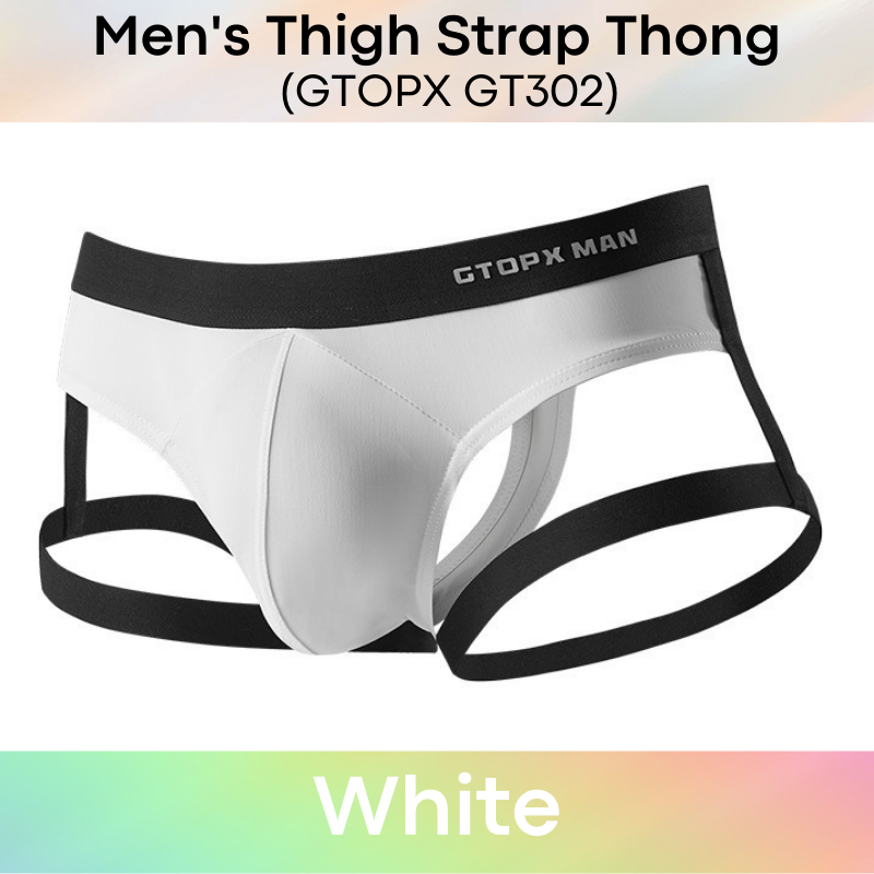 Men's Thong : Ice Silk with Thigh Straps Underwear (GTOPX GT302)