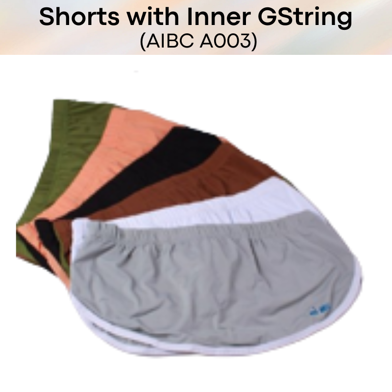 Men's Shorts : Almost Bare with Inner GString (AIBC A003)