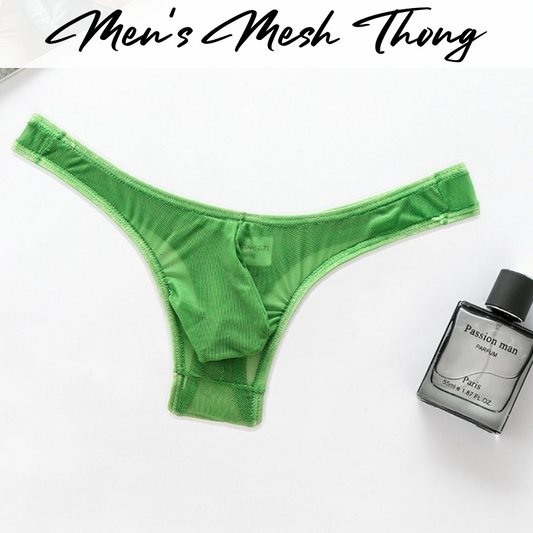 Men's Thong : Low Waist Mesh Underwear (Fankazi F1308)