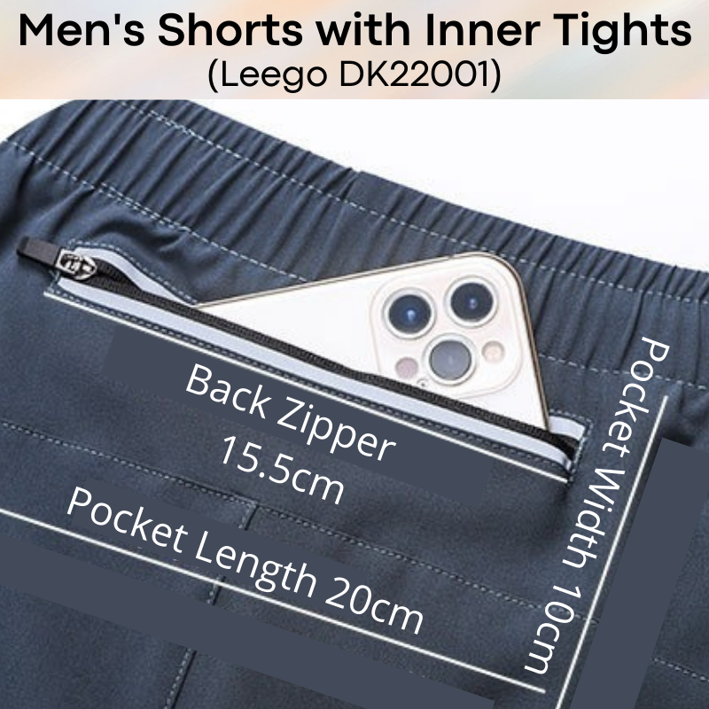 Men's Shorts : Anti-Exposure Anti Abrasion with Inner Tights (Leego DK22001)