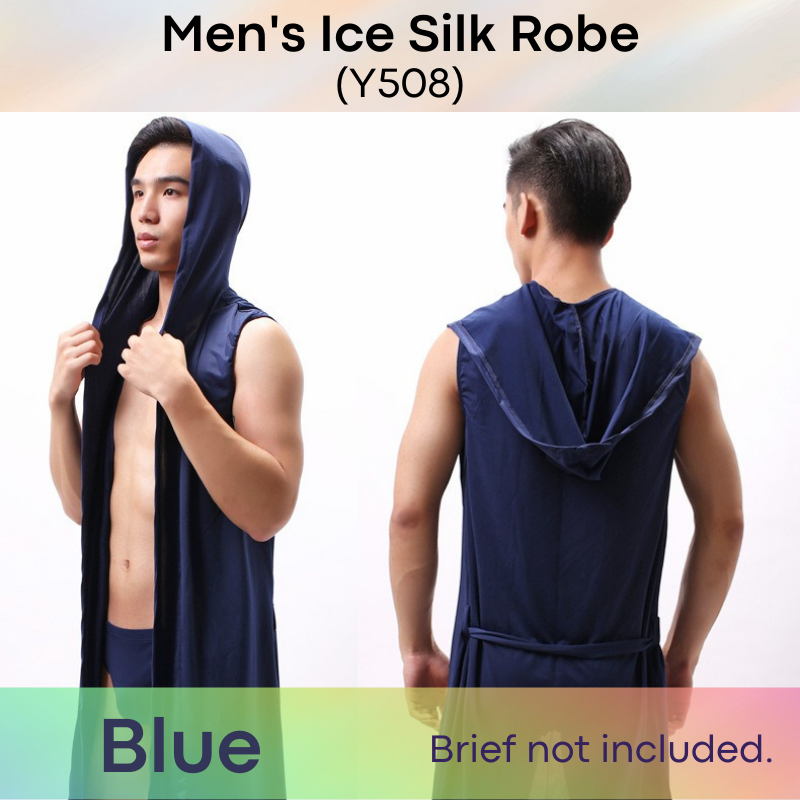 Homewear : Ice Silk Robe with Hoodie (Y508)