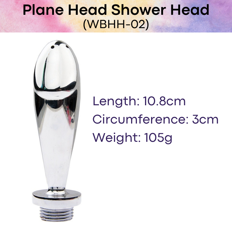 Adult Toy : Plane Head Stainless Steel Shower Head for Butt (WBHH-02)