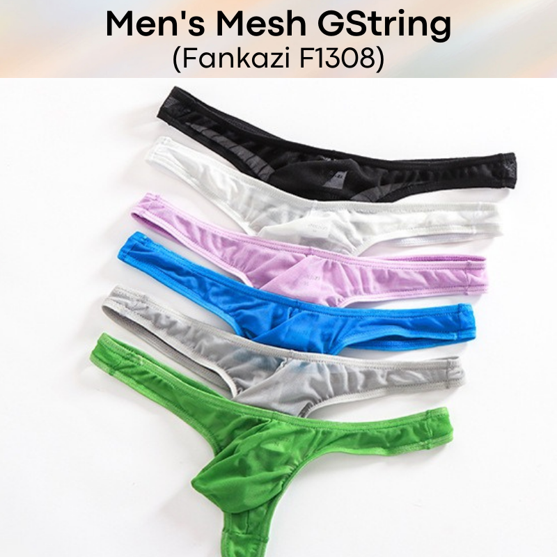 Men's Thong : Low Waist Mesh Underwear (Fankazi F1308)