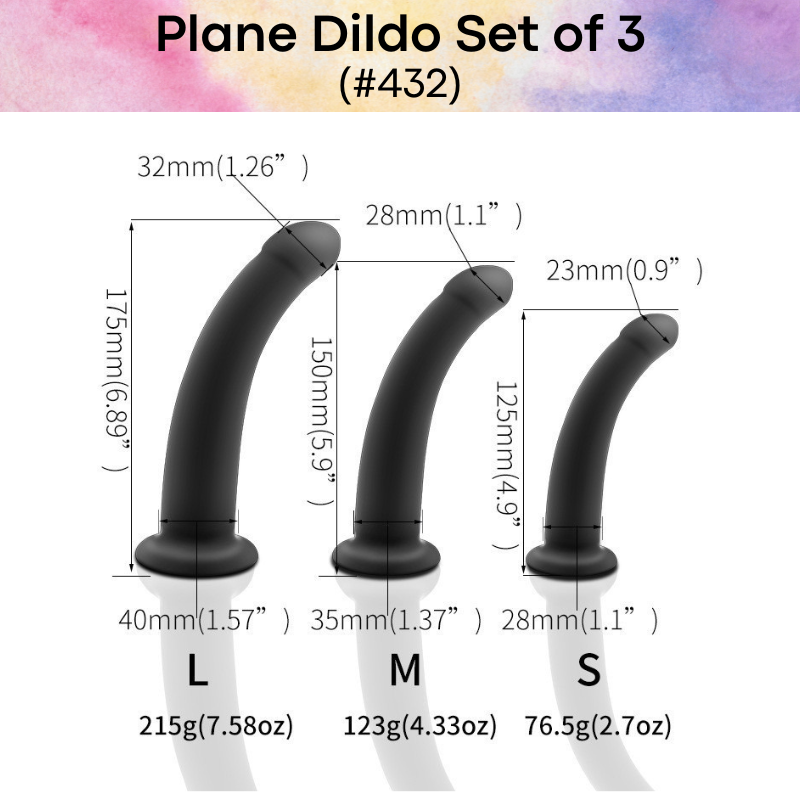 Adult Toy :  Unisex Plane Dildo Set of 3 (432)