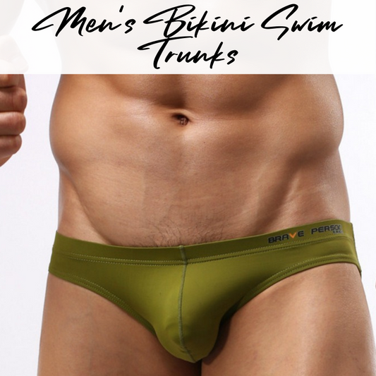 Men's Swimwear : Bikini Brief Swim Trunks (Brave Person BP1129)