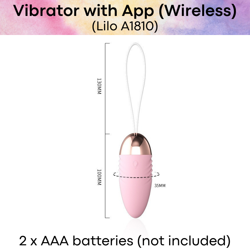 Adult Toy : Unisex Portable Egg Vibrator with App Control (Lilo A1810)
