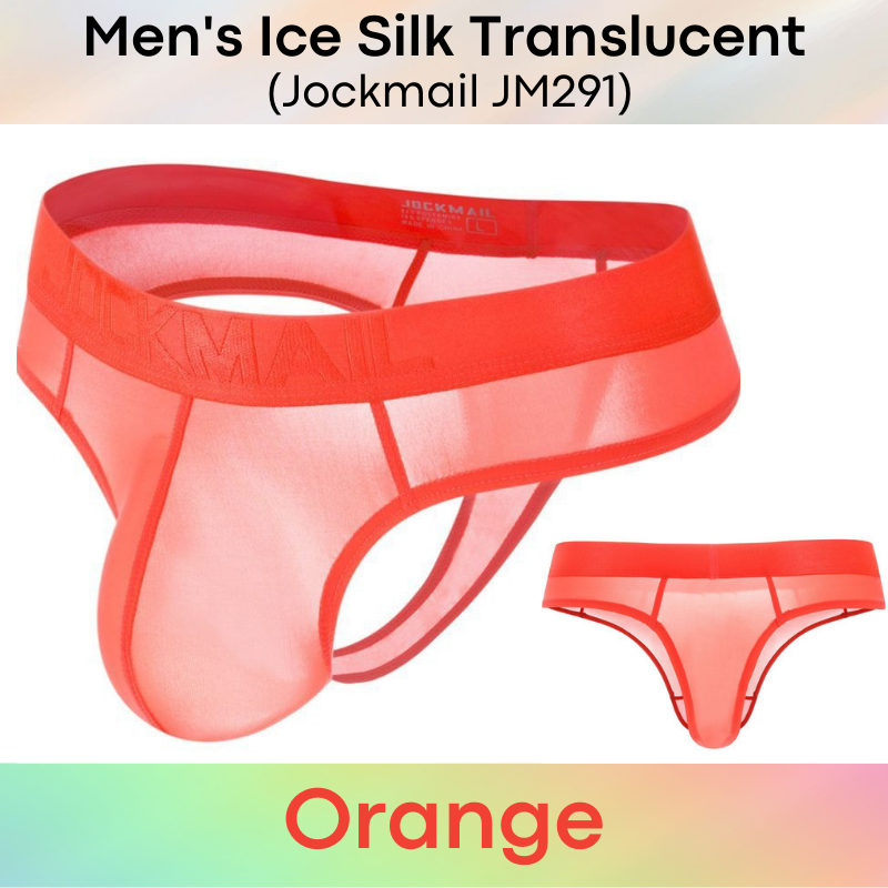 Men's Thong : Ice Silk Translucent Underwear (Jockmail JM291)