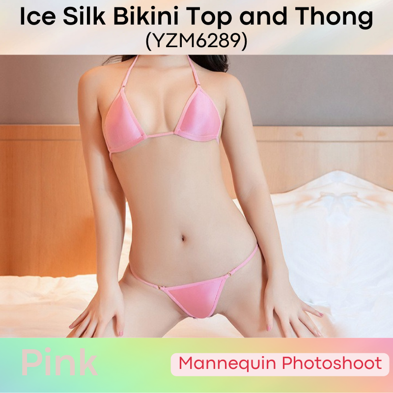 Underwear: Ice Silk Bikini Top and Thong Set (YZM6289)