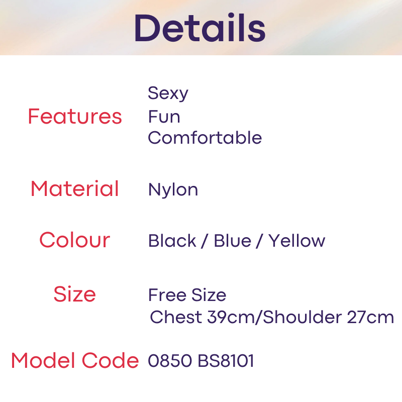 Men's Harness : Chest Strap "Caution" (0850 8101)