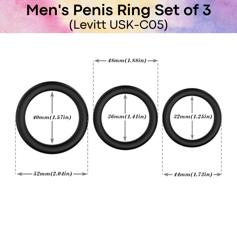 Adult Toy : Men's Penis Ring Set of 3 (Levitt USK-C05)