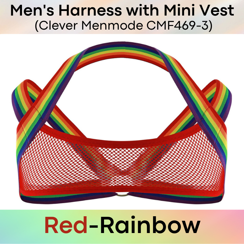 Men's Harness : Net Cropped Vest and Brief (Clever Menmode CMF469/400)