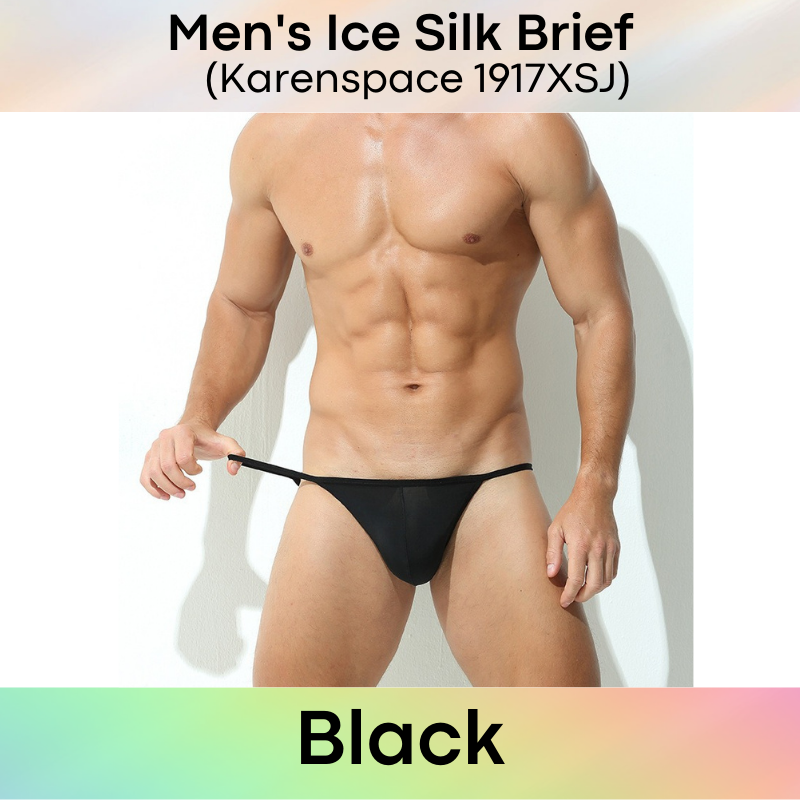 Men's Brief : Ice Silk Thin Waistband (Karenspace 1917XSJ)