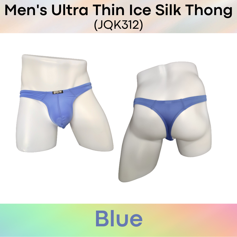 Men's Thong : Ultra Thin Ice Silk Underwear (JQK 312)