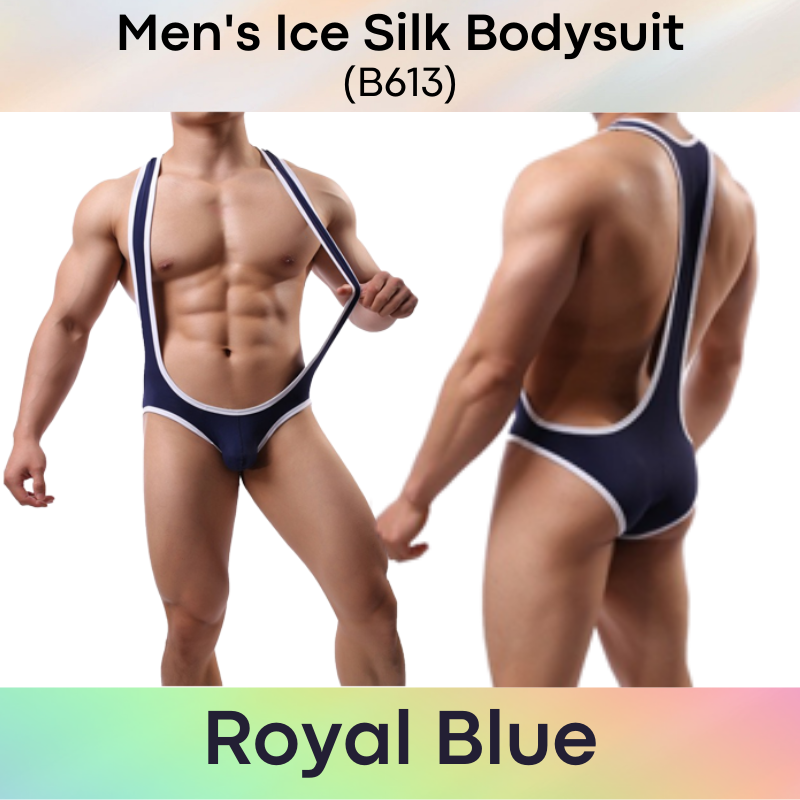 Men's Bodysuit : Ice Silk Brief Style (B613)