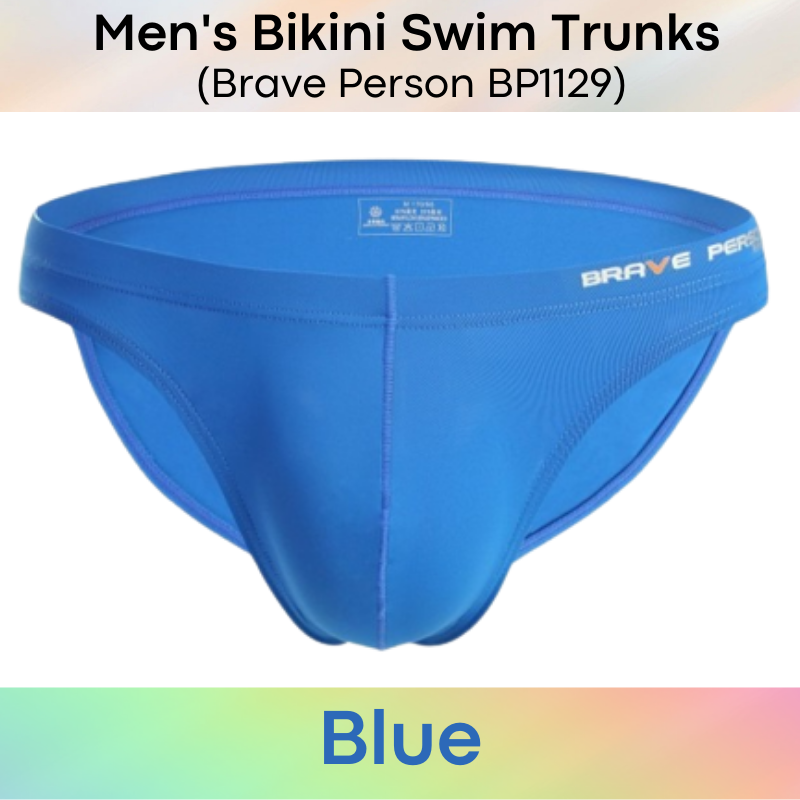 Men's Swimwear : Bikini Brief Swim Trunks (Brave Person BP1129)
