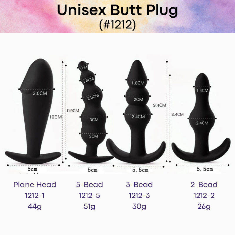 Adult Toy : Unisex Silica Gel Butt Plug (1212)