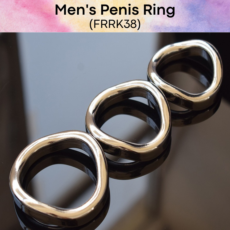 Adult Toy : Men's Stainless Steel Penis Ring (FRRK38)