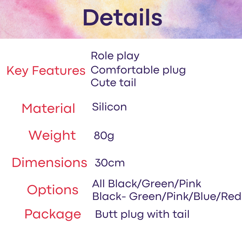 Adult Toy : Tiger Tail with Silicon Butt Plug (HT372405198)