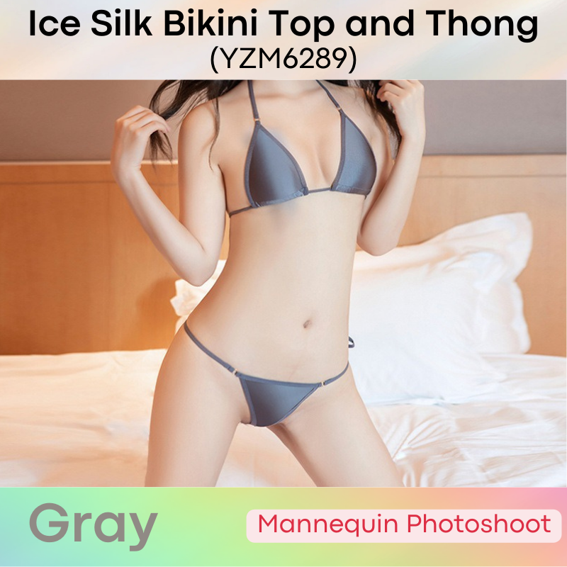 Underwear: Ice Silk Bikini Top and Thong Set (YZM6289)