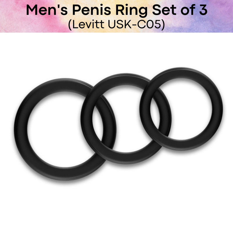 Adult Toy : Men's Penis Ring Set of 3 (Levitt USK-C05)