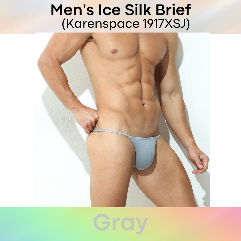 Men's Brief : Ice Silk Thin Waistband (Karenspace 1917XSJ)