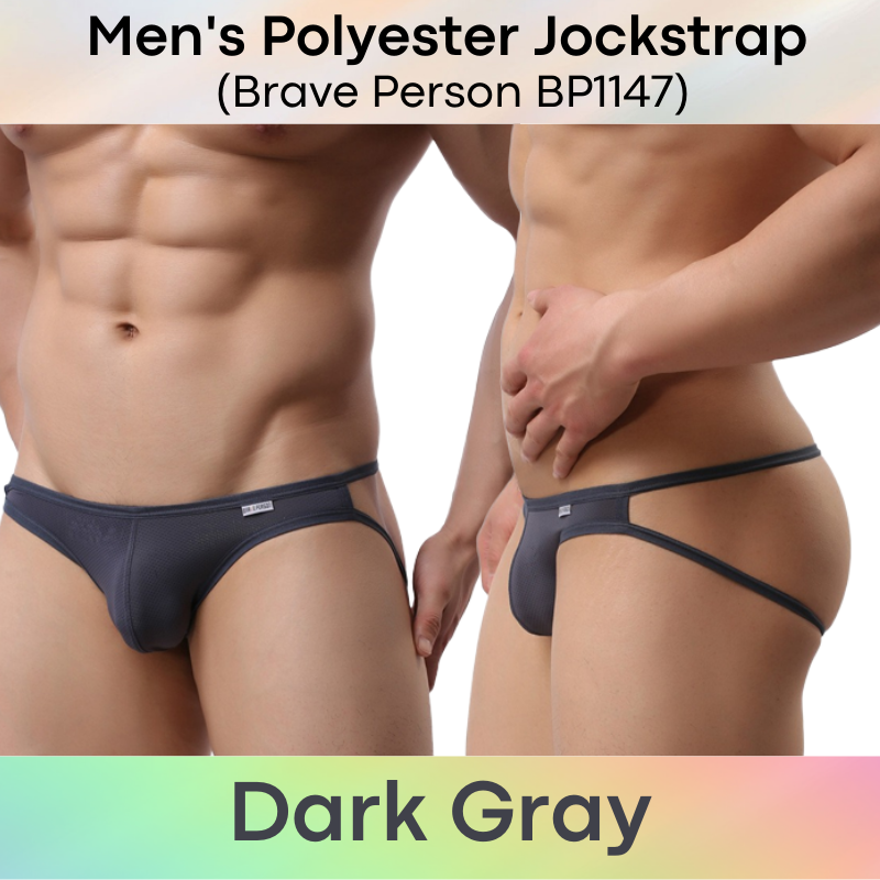 Men's Jockstrap : Thin Band Polyester Underwear (Brave Person BP1147)