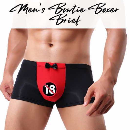 Men's Boxer : Bowtie Accessory Dual Colour Contrast Boxer Underwear (Howe Ray B151)