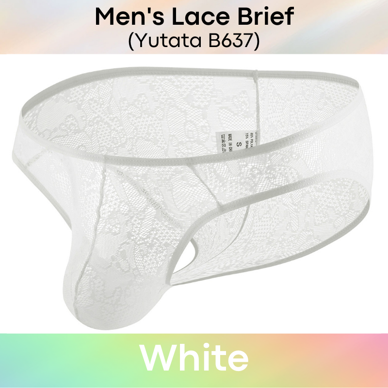 Men's Brief : Low Waist Lace Underwear (Yutata B637)