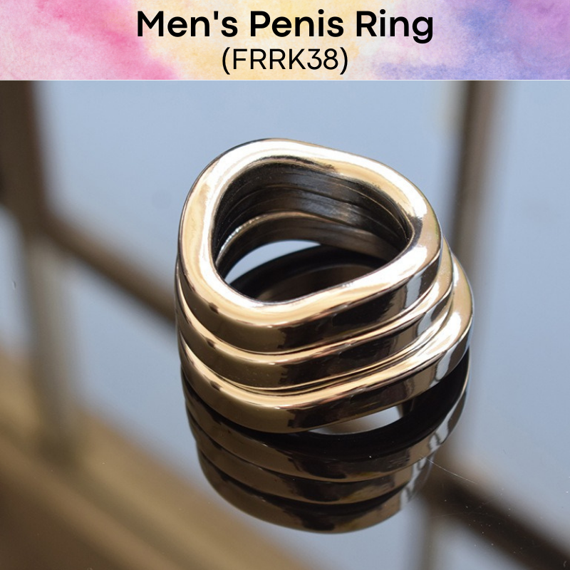 Adult Toy : Men's Stainless Steel Penis Ring (FRRK38)