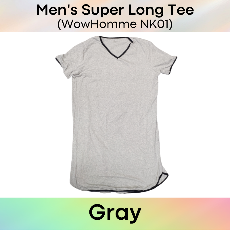 Men's Tee : Super Long Tee Homewear (Wowhomme NK01)