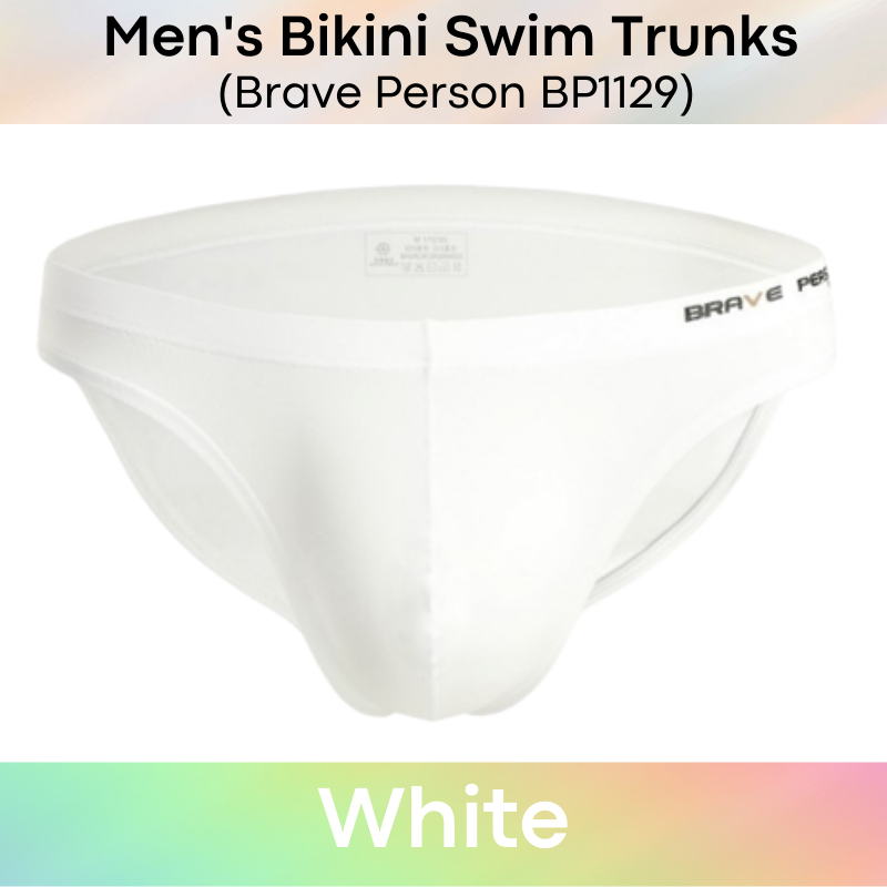 Men's Swimwear : Bikini Brief Swim Trunks (Brave Person BP1129)
