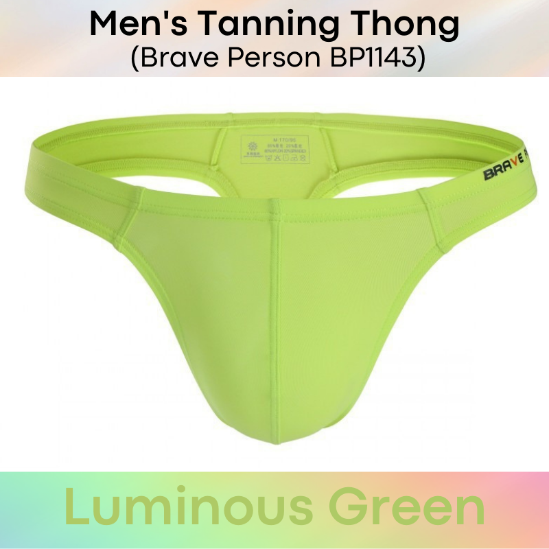 Men's Swimwear : Tanning Thong Swim Trunks (Brave Person BP1143)