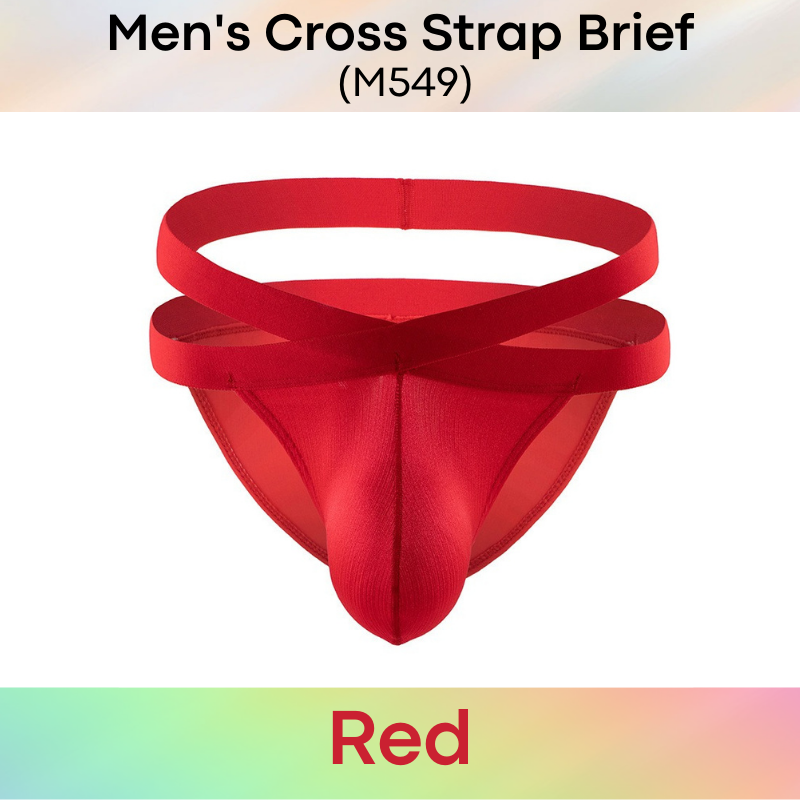 Men's Brief : Cross Strap Brief Underwear (Miboer M549)