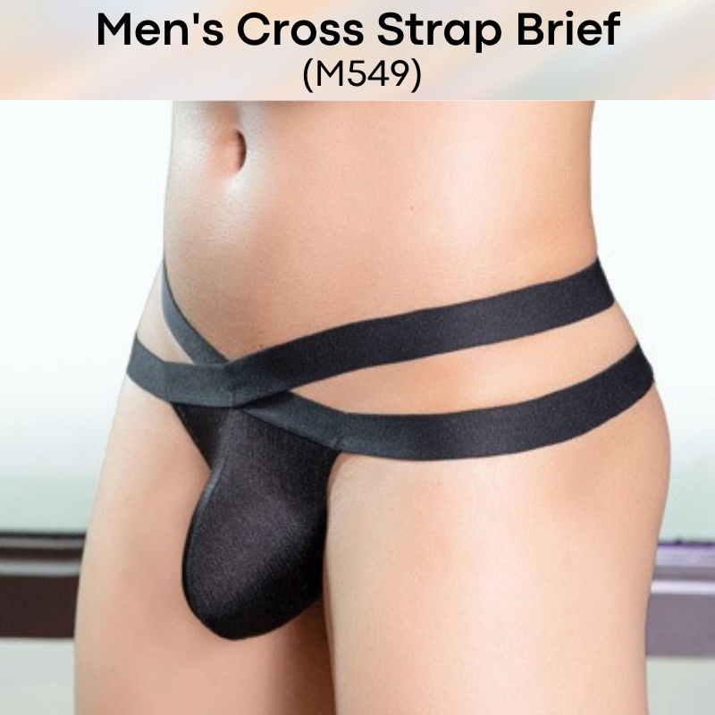 Men's Brief : Cross Strap Brief Underwear (Miboer M549)