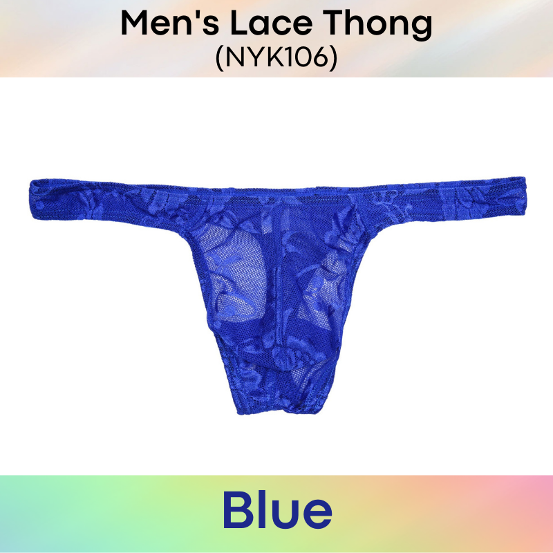 Men's Thong : Lace Sexy T Back Thong Underwear (NYK106)