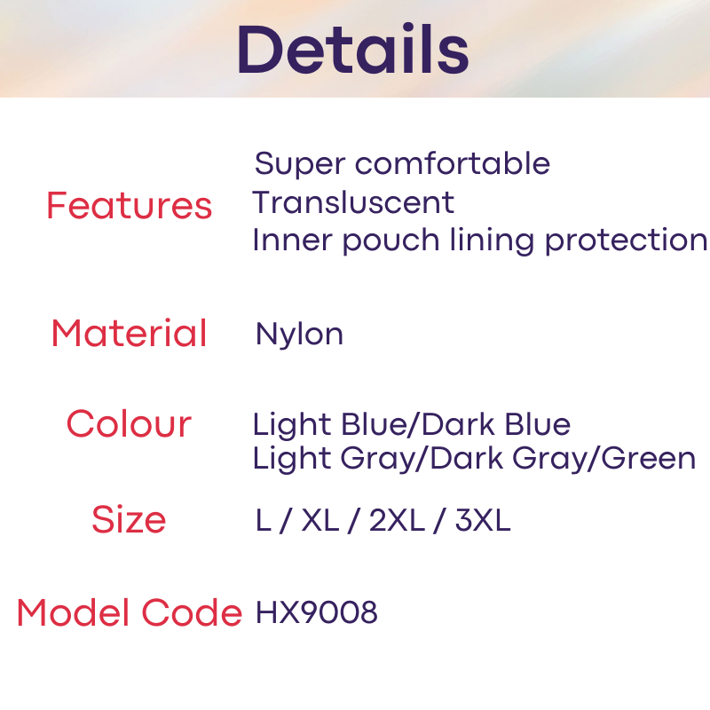 Men's Boxer : Ice Silk with Extra Inner Pouch Lining Underwear (HX9008)