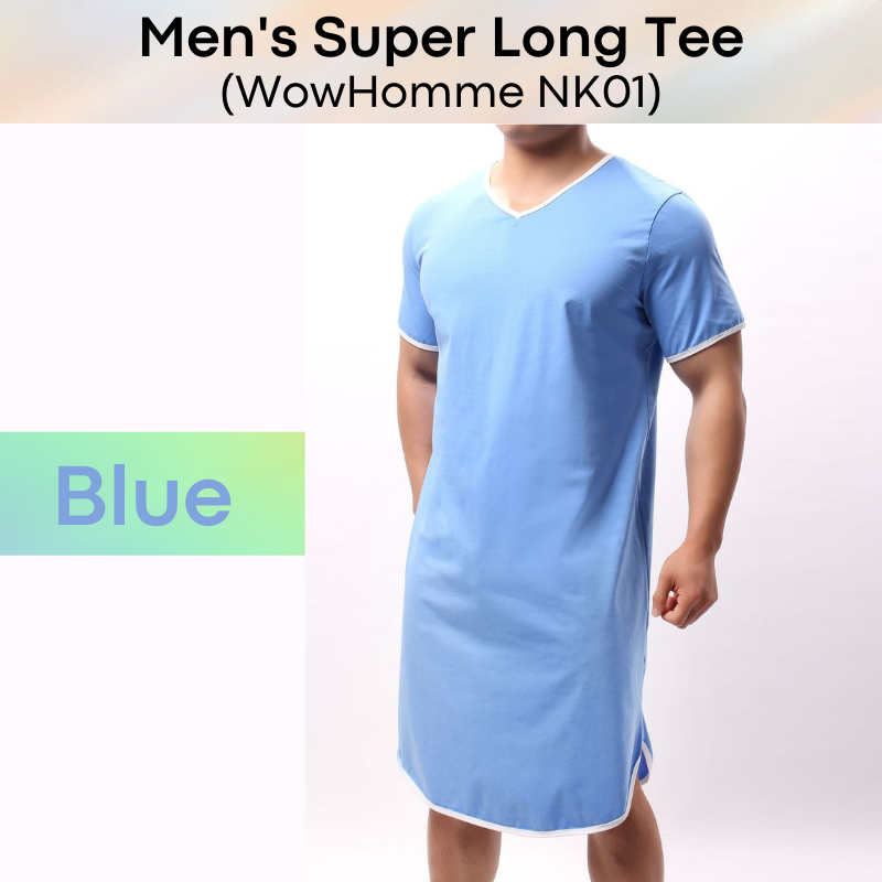 Men's Tee : Super Long Tee Homewear (Wowhomme NK01)