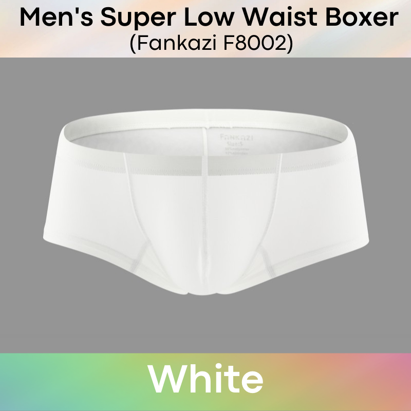 Men's Boxer : Super Low Waist Ice Silk 3D Contour Underwear (Fankazi F8002)