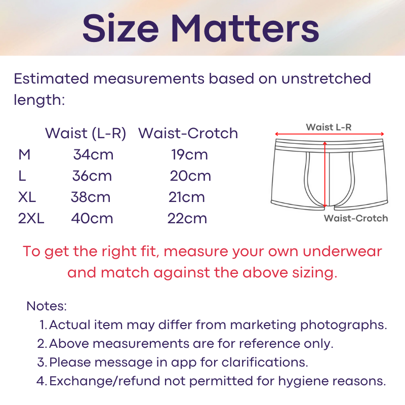 Men's Boxer : Ice Silk Printed 4cm Waistband Underwear (GTOPX GT276)