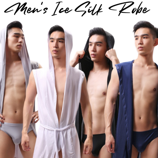 Homewear : Ice Silk Robe with Hoodie (Y508)